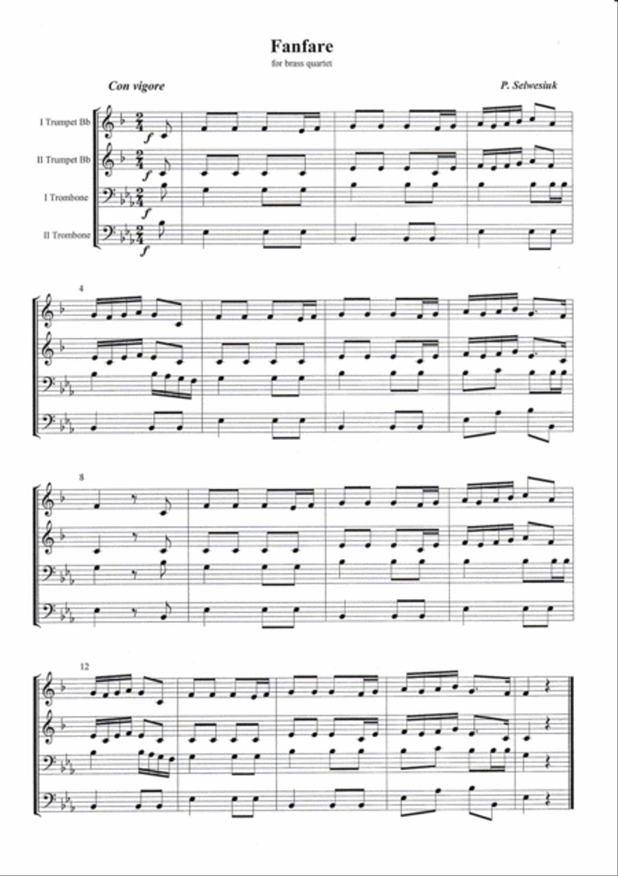 Fanfare Brass Ensemble scores gallery preview page 1