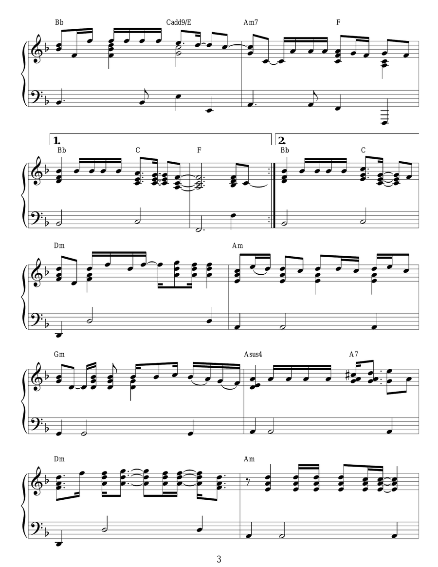 Leave Right Now Piano Solo scores gallery preview page 3