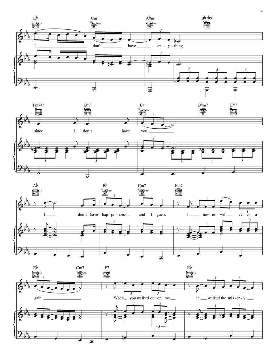 Since I Don't Have You Piano, Vocal, Guitar scores gallery preview page 3