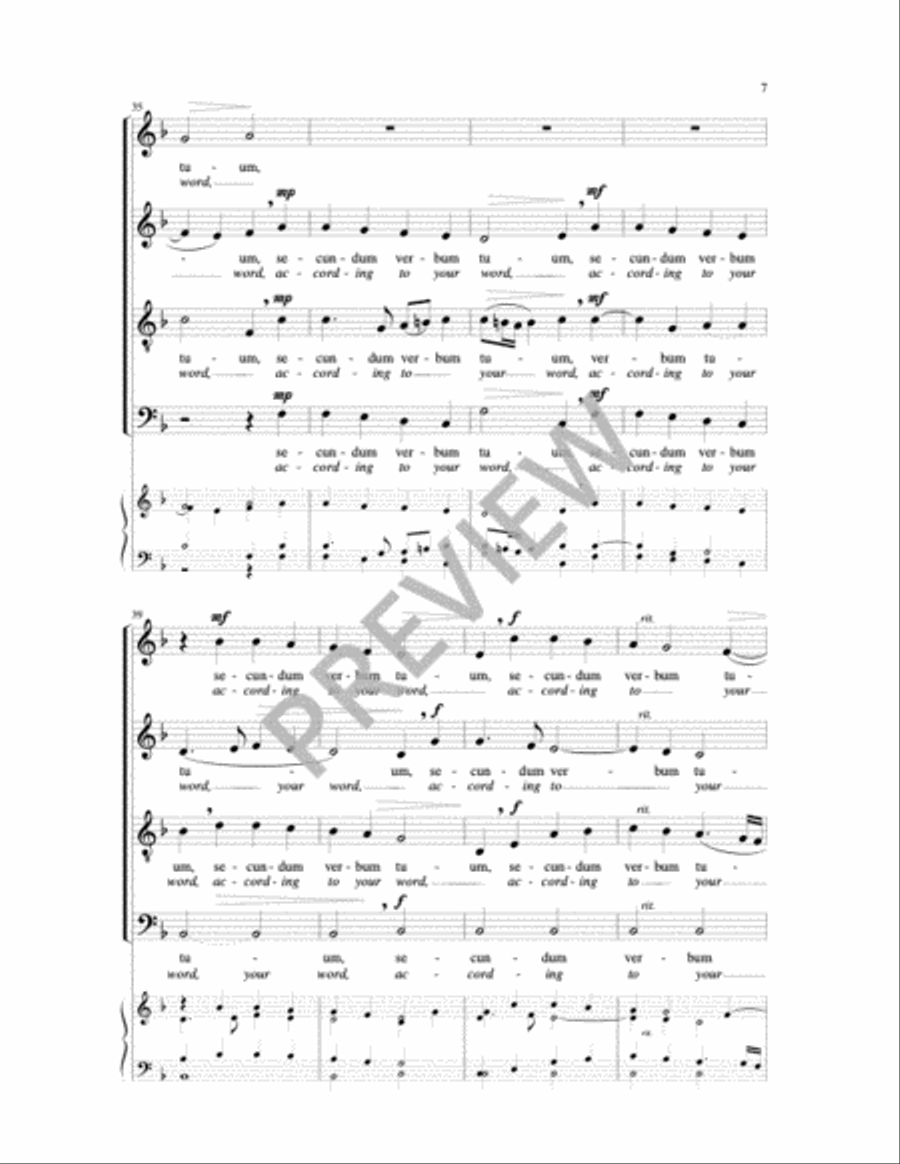 Dixit Maria ad Angelum 4-Part scores gallery preview page 7