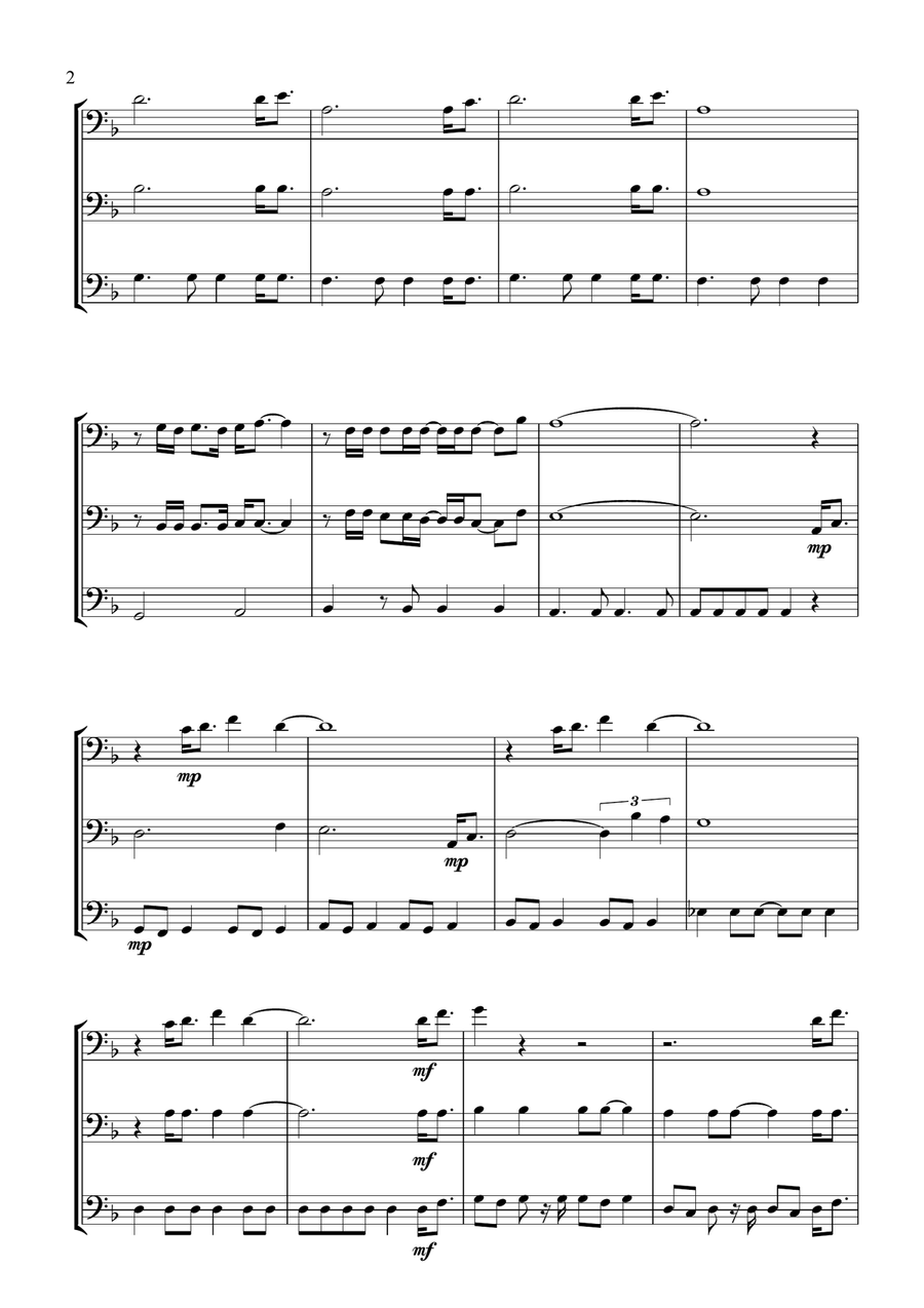 Gonna Fly Now Brass Ensemble scores gallery preview page 2