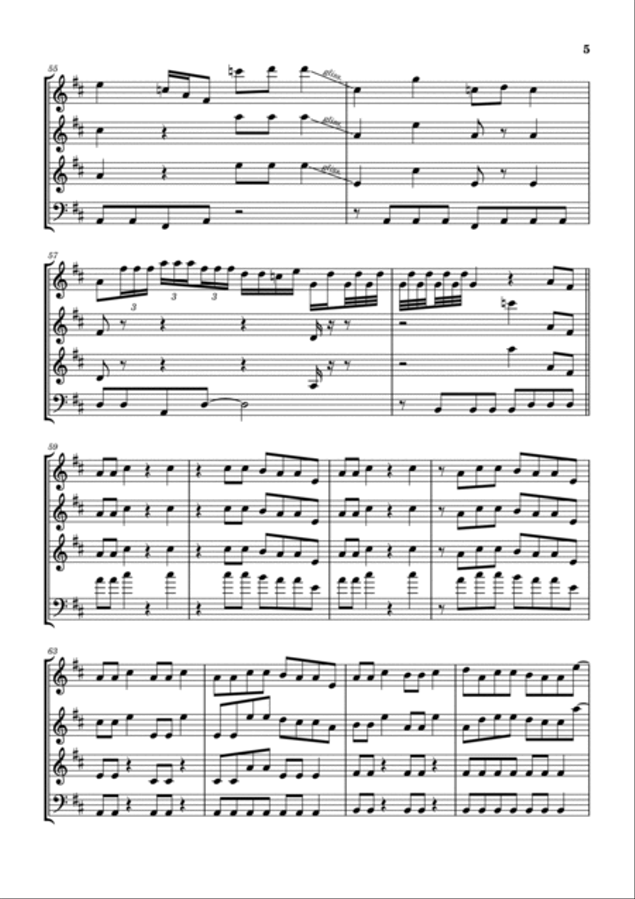 Kick Kick Woodwind Quartet scores gallery preview page 6