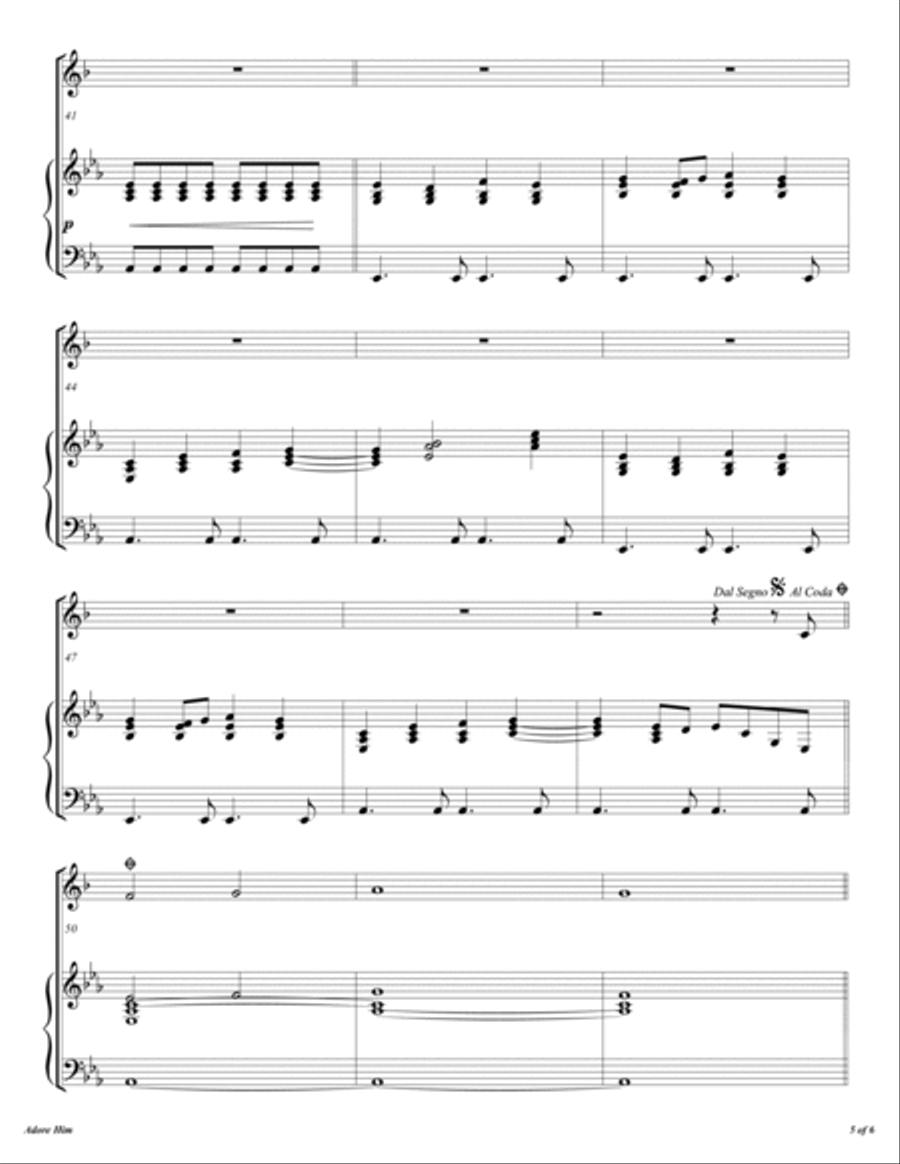 Adore Him Trumpet Solo scores gallery preview page 6
