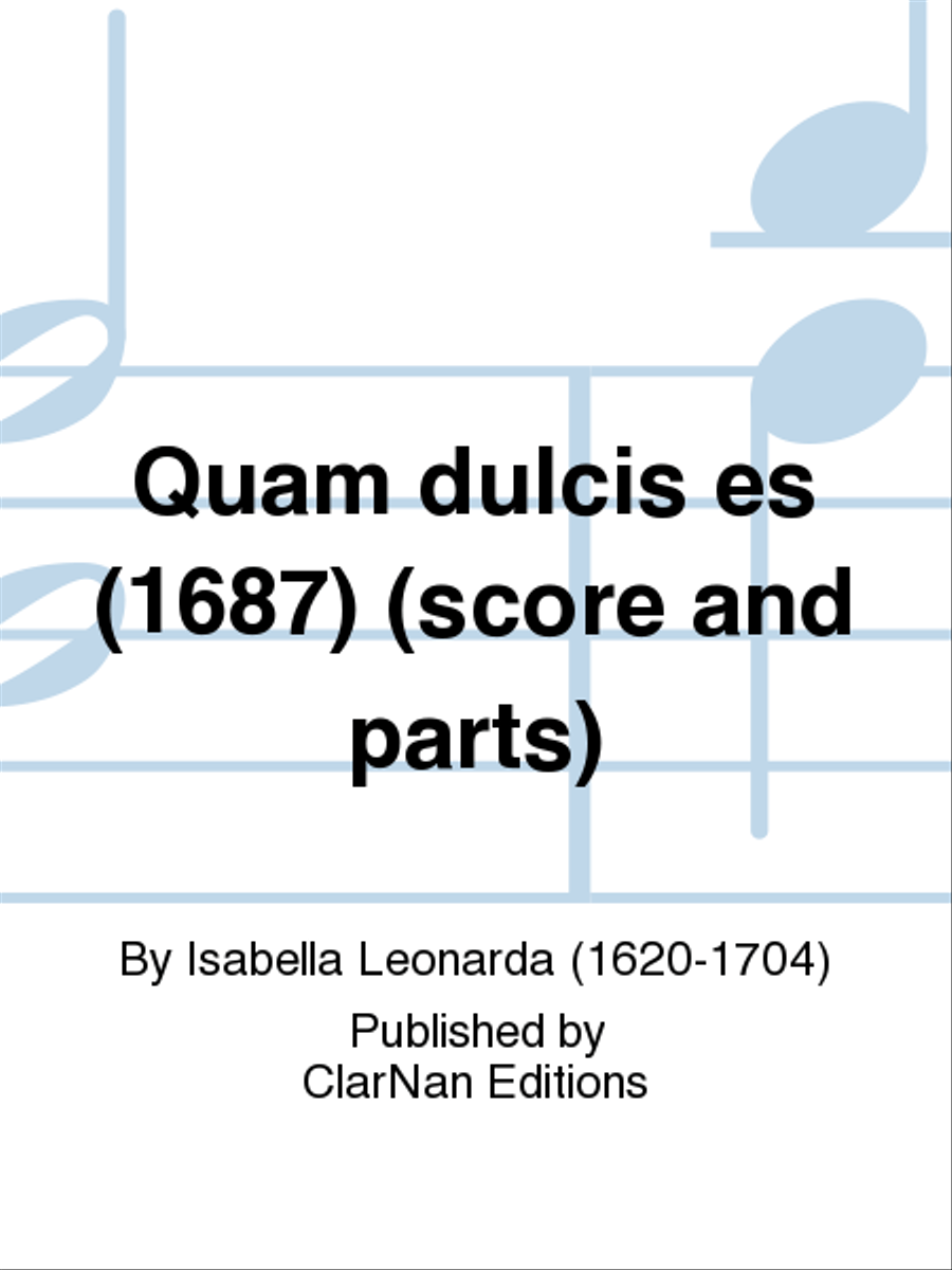 Quam dulcis es (1687) (score and parts) Soprano Voice scores gallery preview page 1