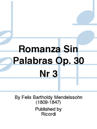 Romanza Sin Palabras Op. 30 Nr 3