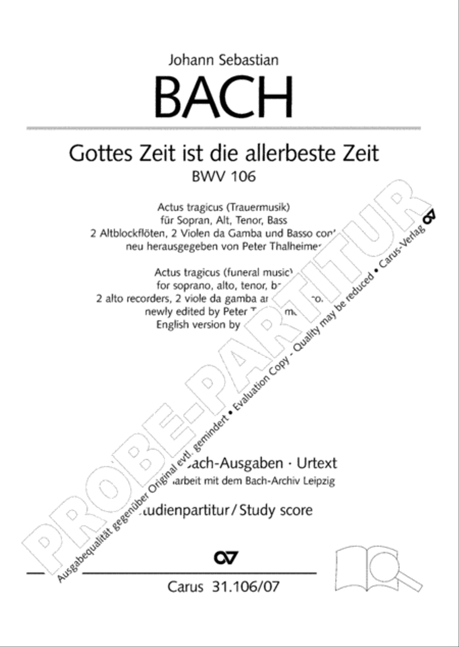 God's own time is the time appointed (Gottes Zeit ist die allerbeste Zeit) 4-Part scores gallery preview page 2