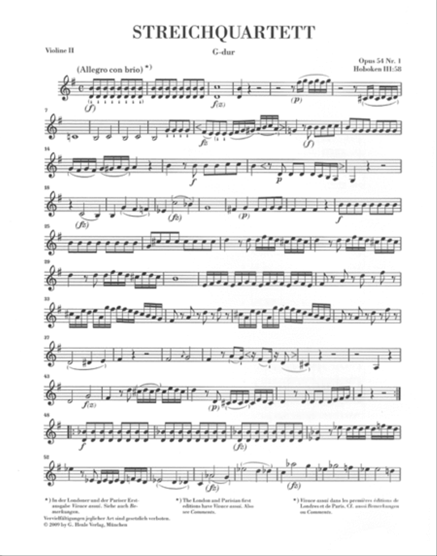 String Quartets, Vol. VII, Op. 54 and Op. 55 (Tost Quartets) String Quartet scores gallery preview page 4