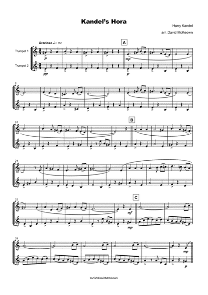 Kandel's Hora, Klezmer tune for Trumpet Duet