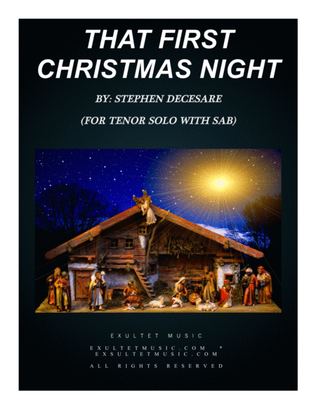 Book cover for That First Christmas Night (Tenor Solo & SAB) (Alternate Version)