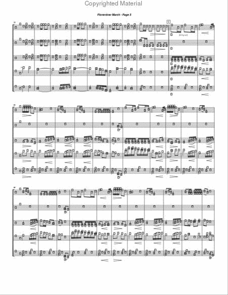 Florentiner March Brass Quintet scores gallery preview page 3