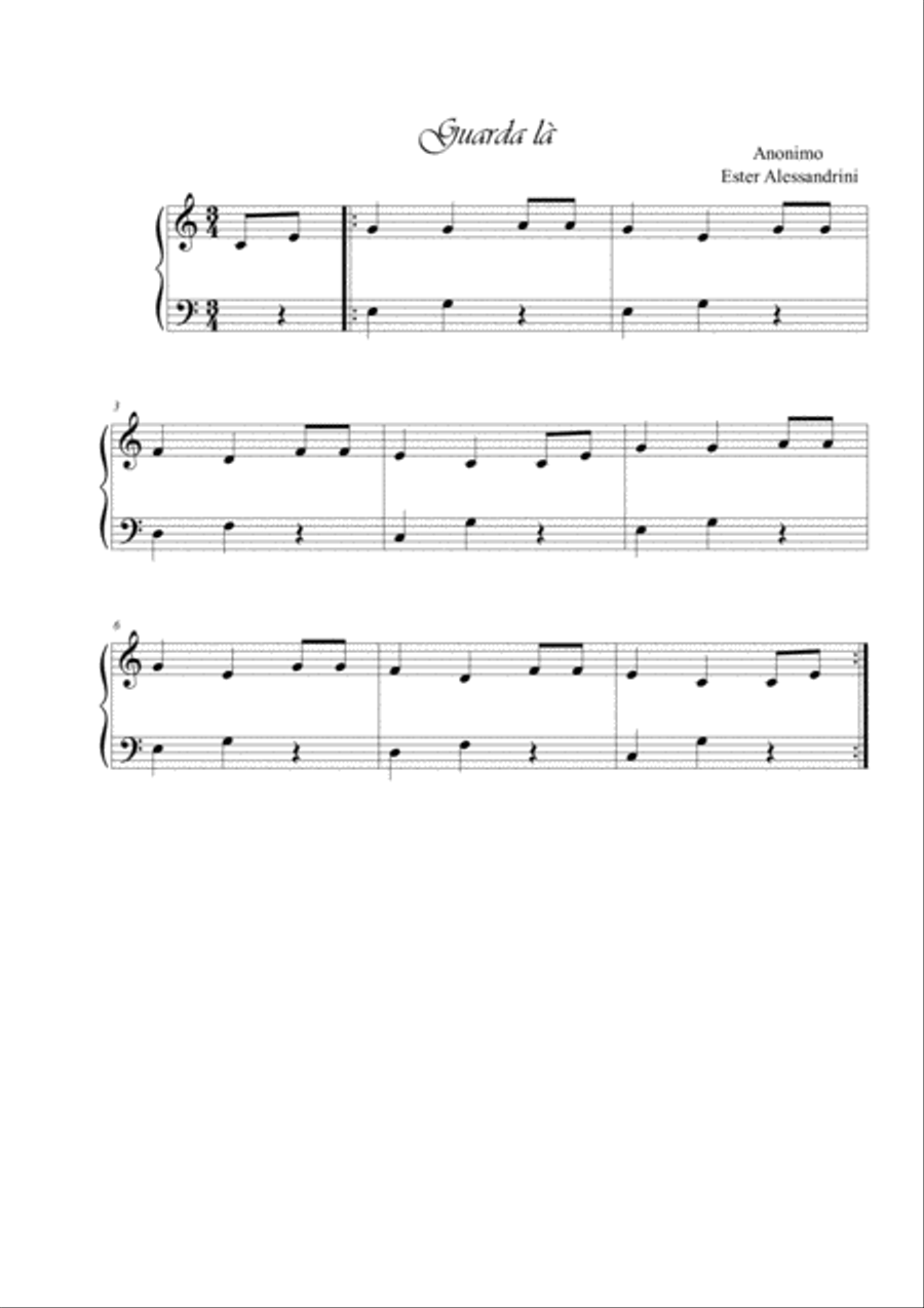 Guarda là (Look) Piano Method scores gallery preview page 1