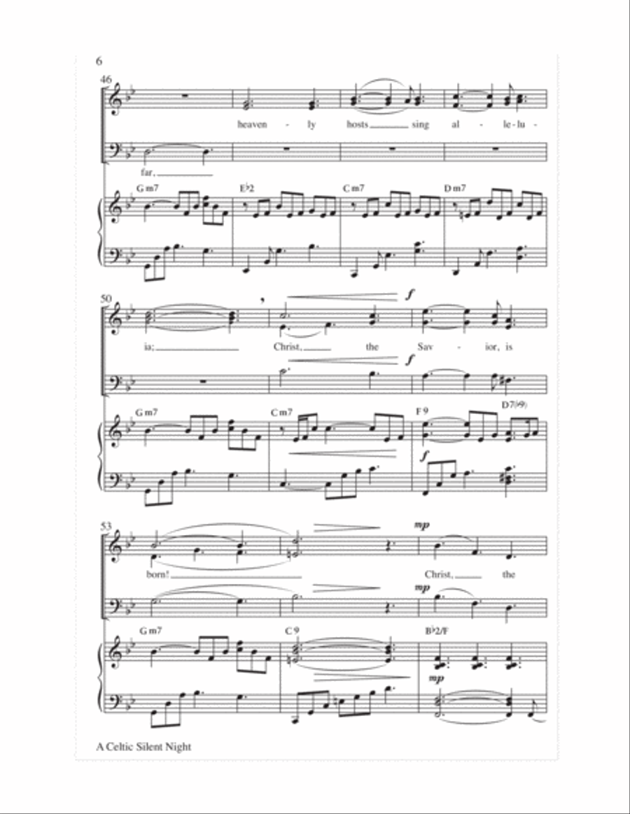 A Celtic Silent Night 3-Part scores gallery preview page 7