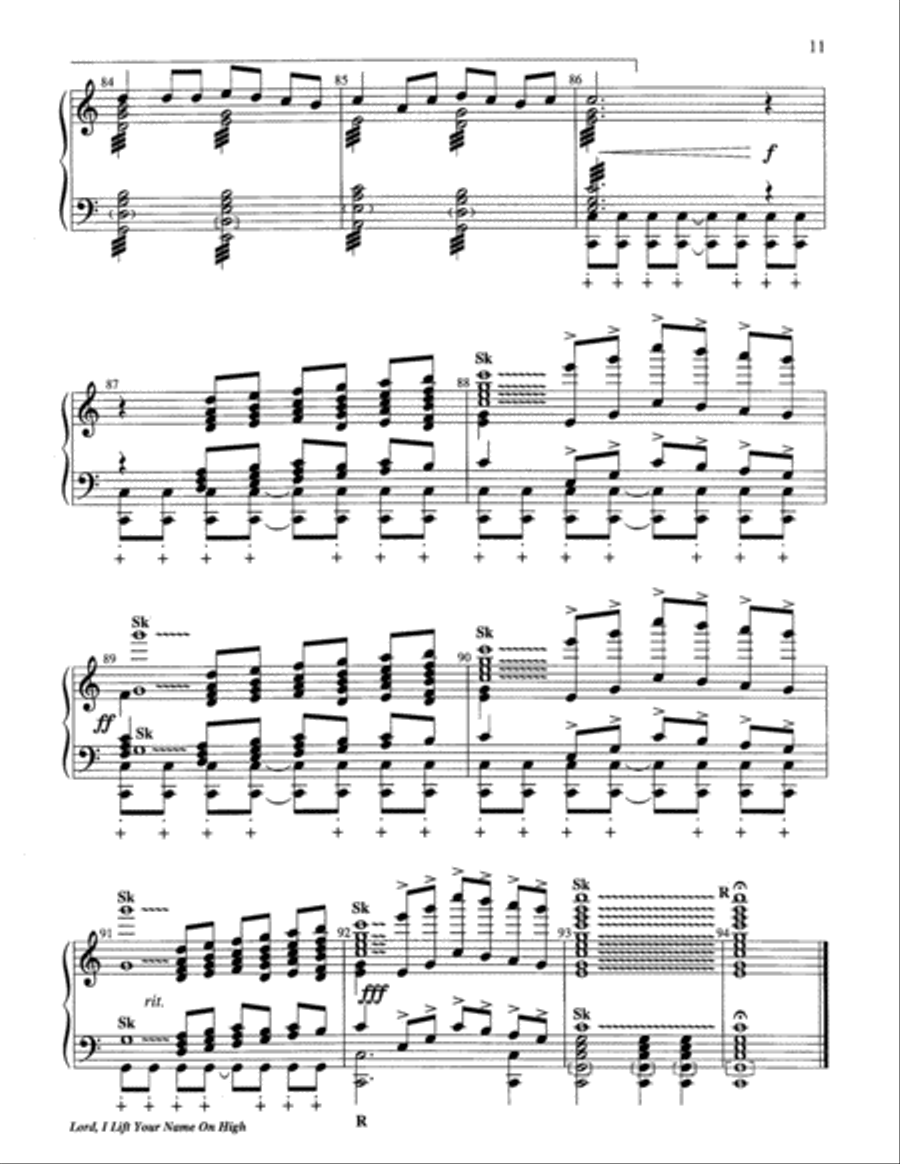 Lord, I Lift Your Name on High 5-Octaves scores gallery preview page 11