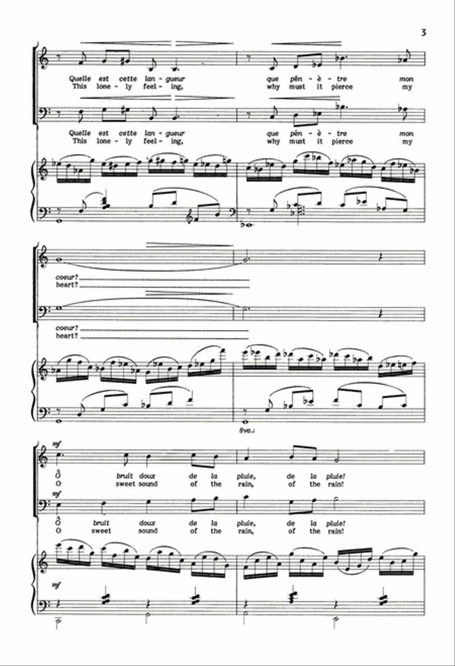 Le Chant De La Pluie 4-Part scores gallery preview page 3