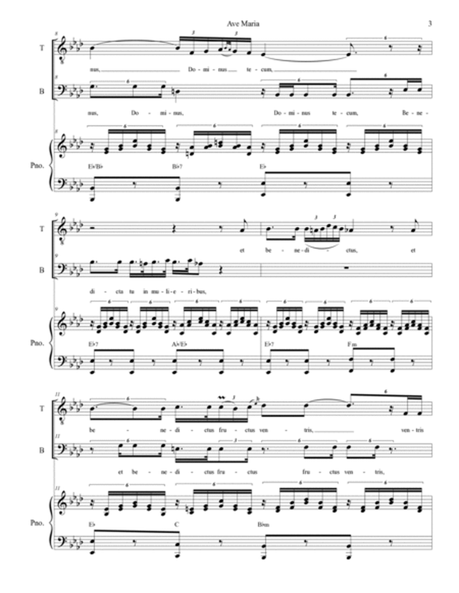 Ave Maria (Duet for Tenor and Bass solo - (Medium Key) image number null
