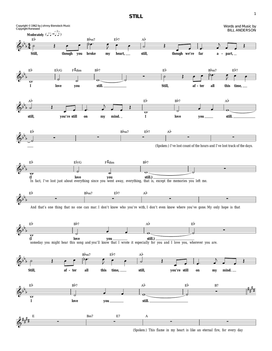 Still Still Piano scores gallery preview page 1