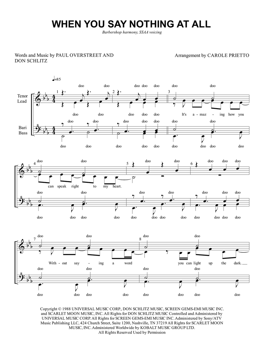 When You Say Nothing At All SSAA scores gallery preview page 6