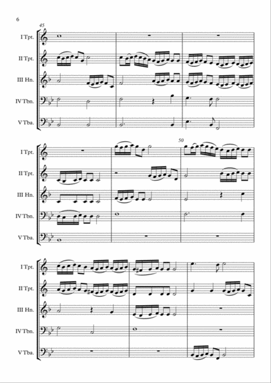Canzon super Intradam Aechiopicam (Samuel Scheidt) Brass Quintet arr. Adrian Wagner Brass Quintet scores gallery preview page 6