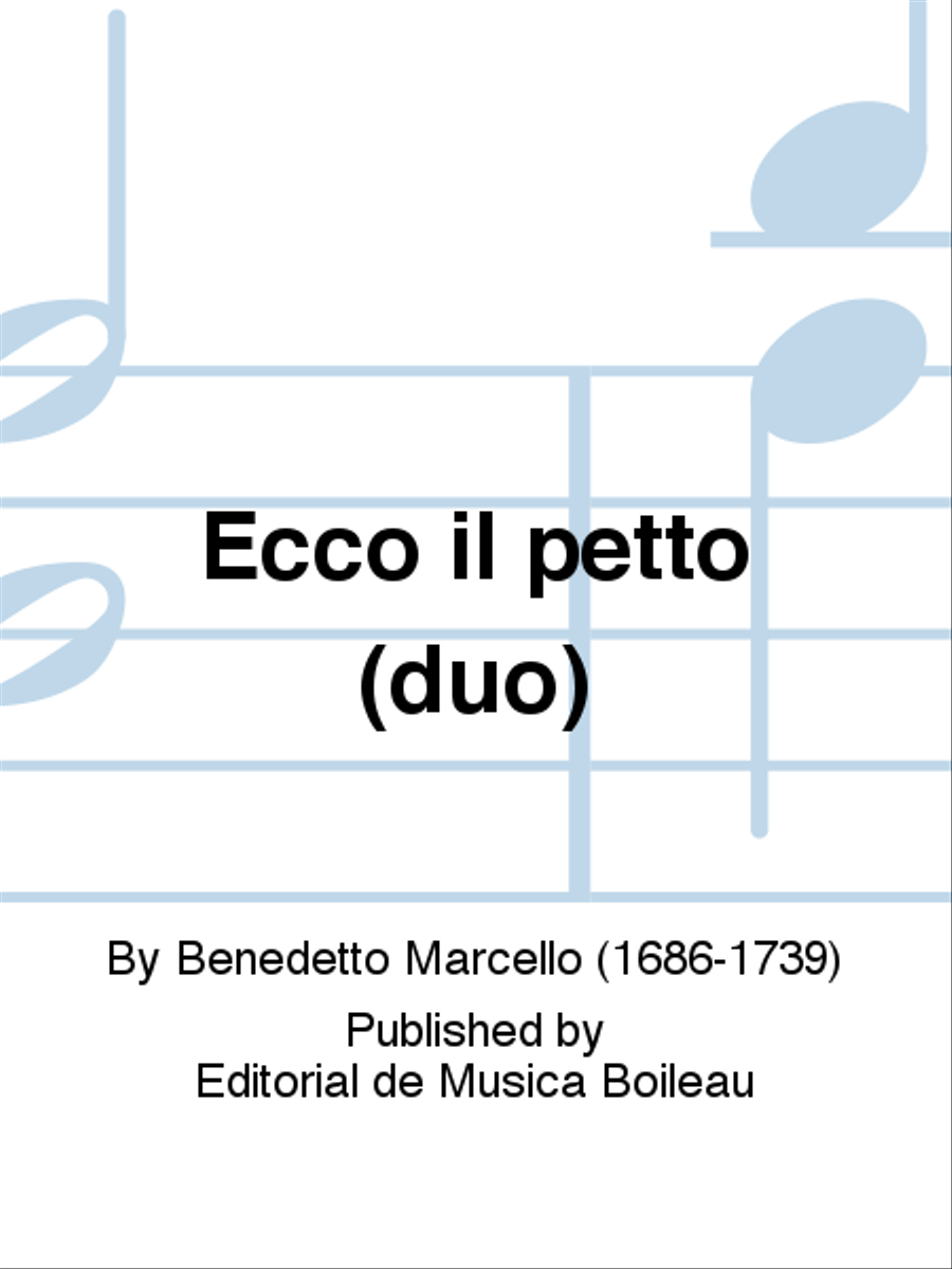 Ecco il petto (duo) Voice scores gallery preview page 1