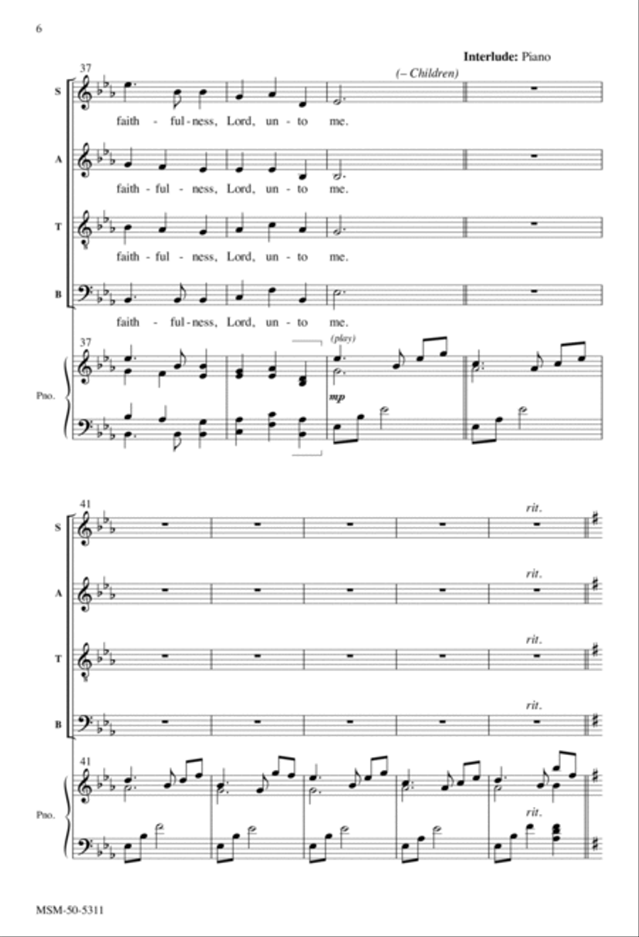 Great Is Thy Faithfulness Divisi scores gallery preview page 6