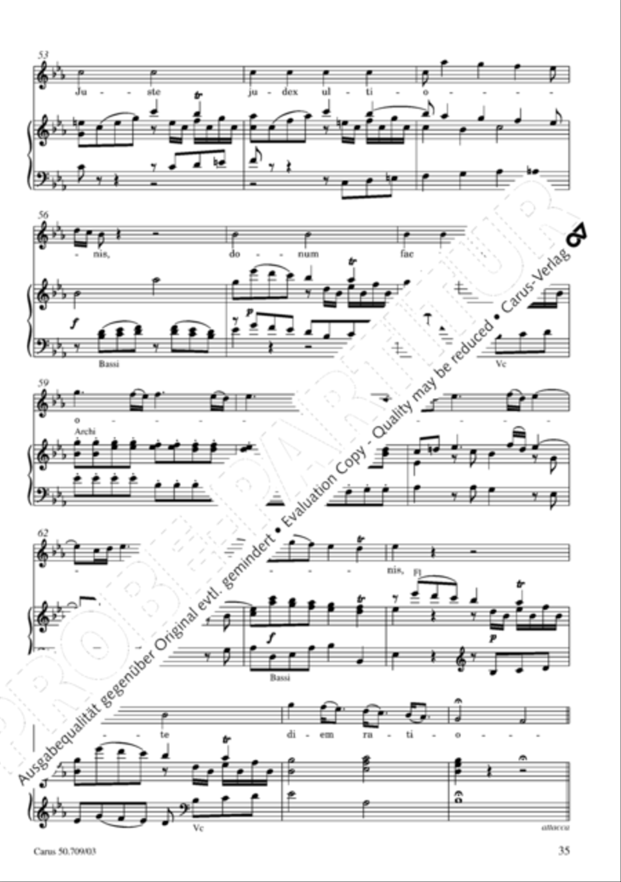 Requiem in E flat major 4-Part scores gallery preview page 36
