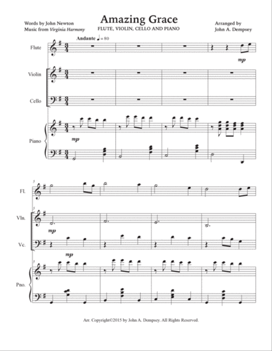 Flute violin cello top