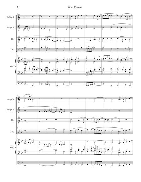 Sicut Cervus (Brass Quartet and Organ) image number null
