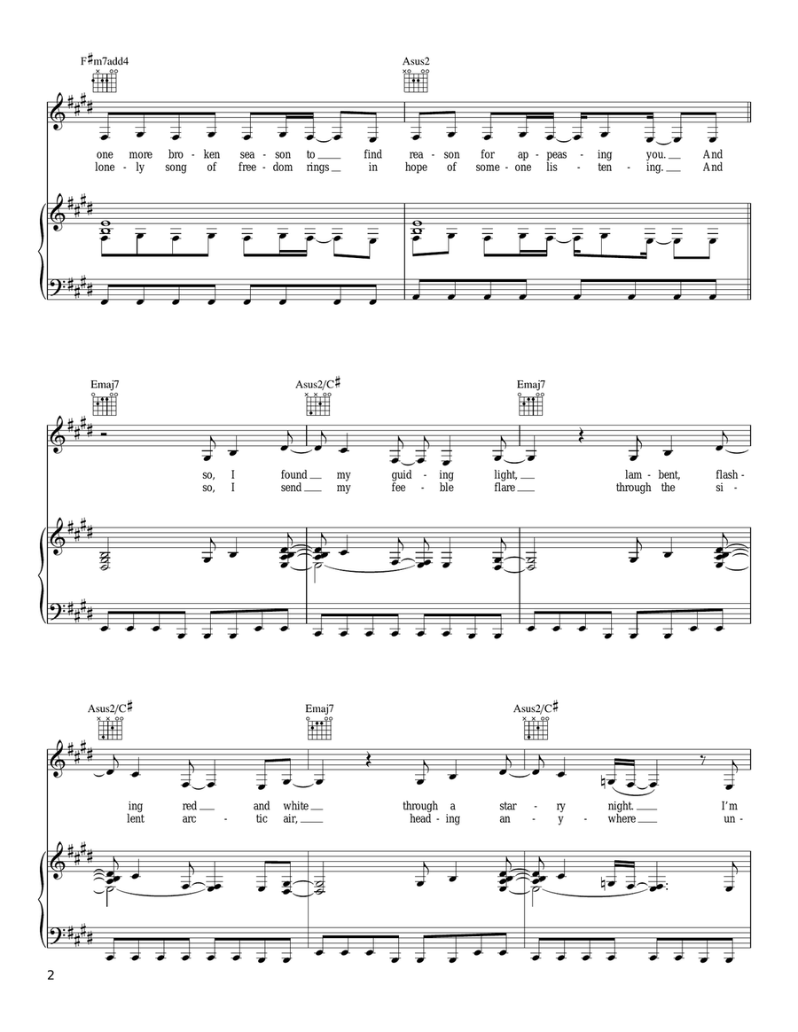Satellite Satellite Piano, Vocal, Guitar scores gallery preview page 2