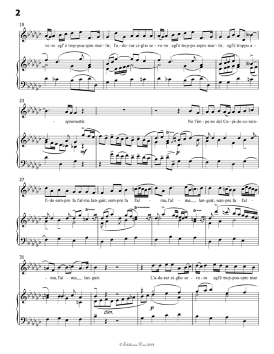 Eurilla pastorella, by Bassani, in G flat Major Voice scores gallery preview page 4