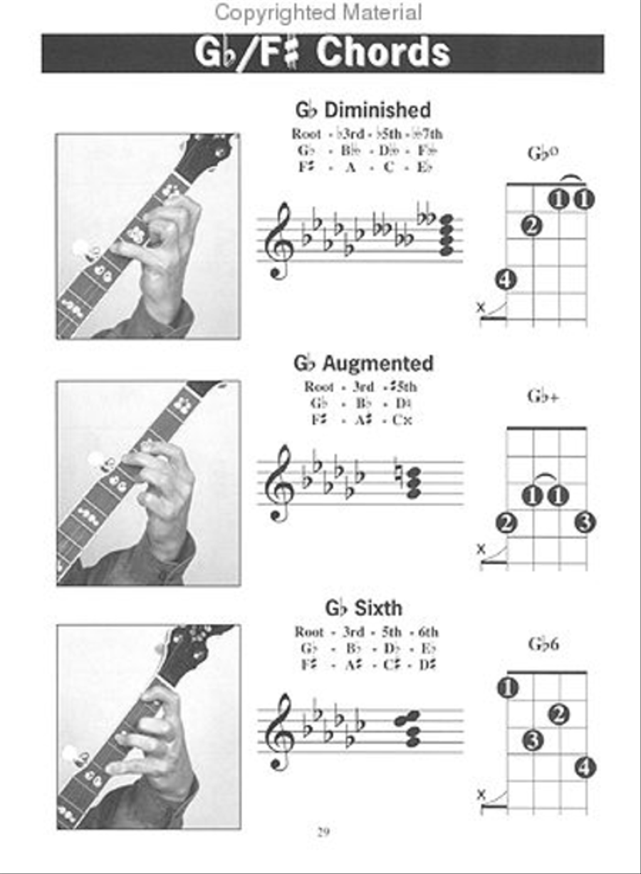 Banjo G Tuning Photo Chord Book 5-String Banjo scores gallery preview page 2