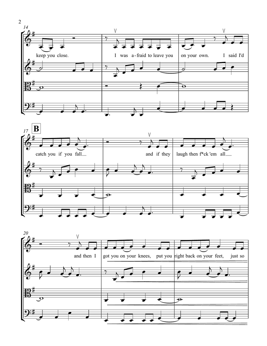Without Me String Quartet scores gallery preview page 2