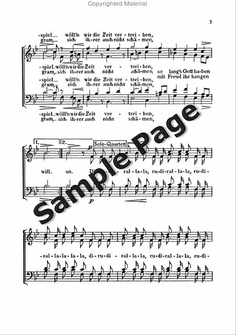 Frisch Auf Ihr Musikanten Satb 4-Part scores gallery preview page 3