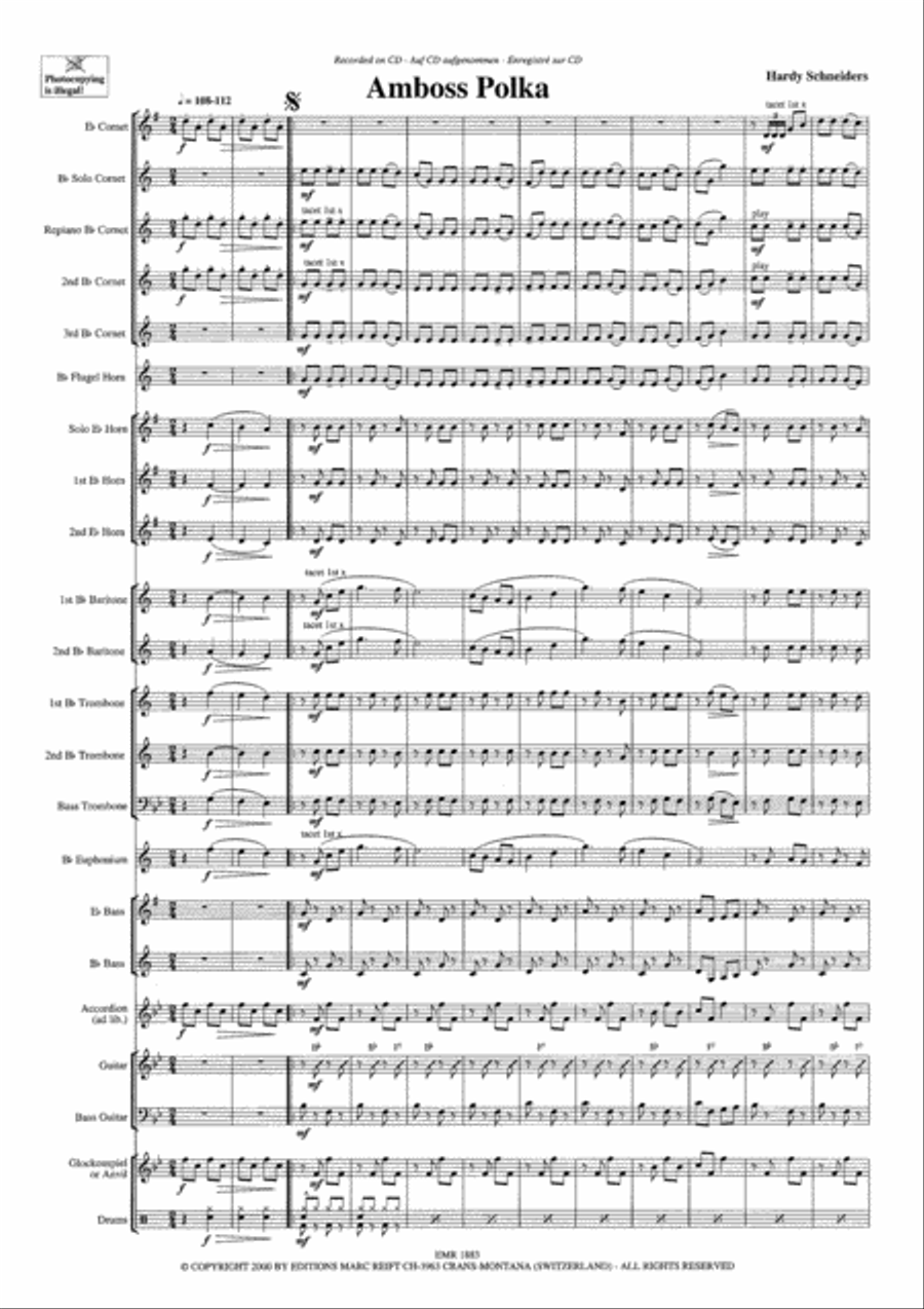 Amboss Polka Brass Band scores gallery preview page 4