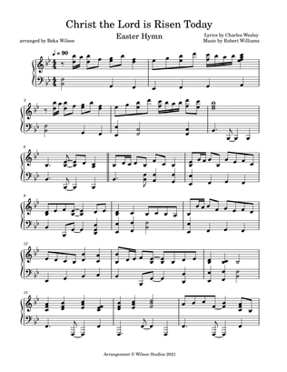 Christ the Lord is Risen Today--piano solo