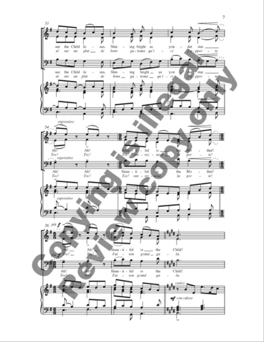 Bring a Torch, Jeannette, Isabella 3-Part scores gallery preview page 16