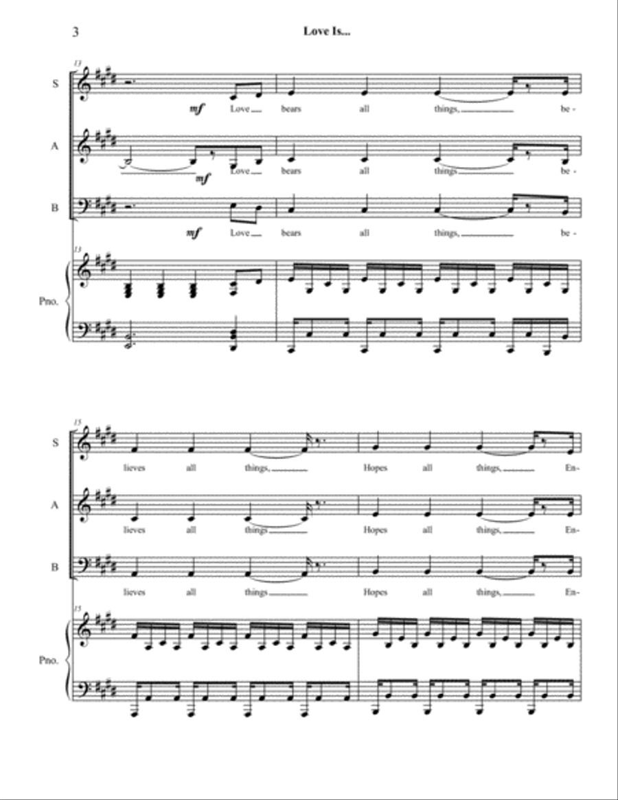 Love Is... 3-Part scores gallery preview page 3