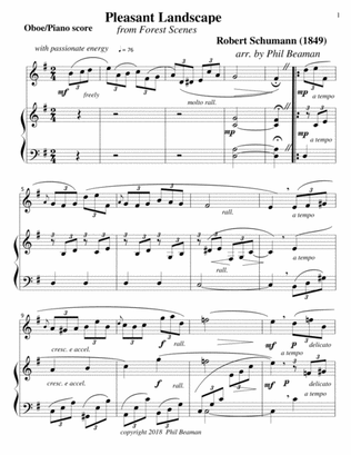 Pleasant Landscape-Schumann-Oboe-Piano