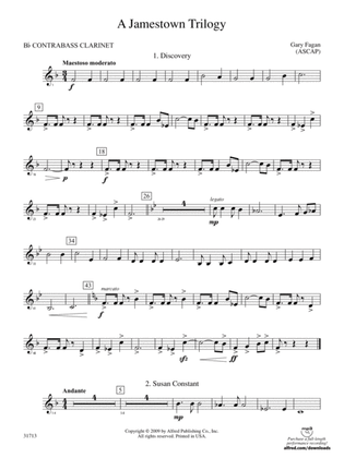 A Jamestown Trilogy: (wp) B-flat Contrabass Clarinet