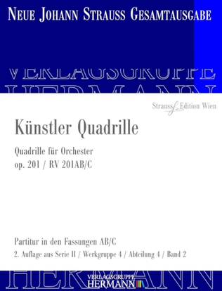 Künstler Quadrille Op. 201 RV 201AB/C