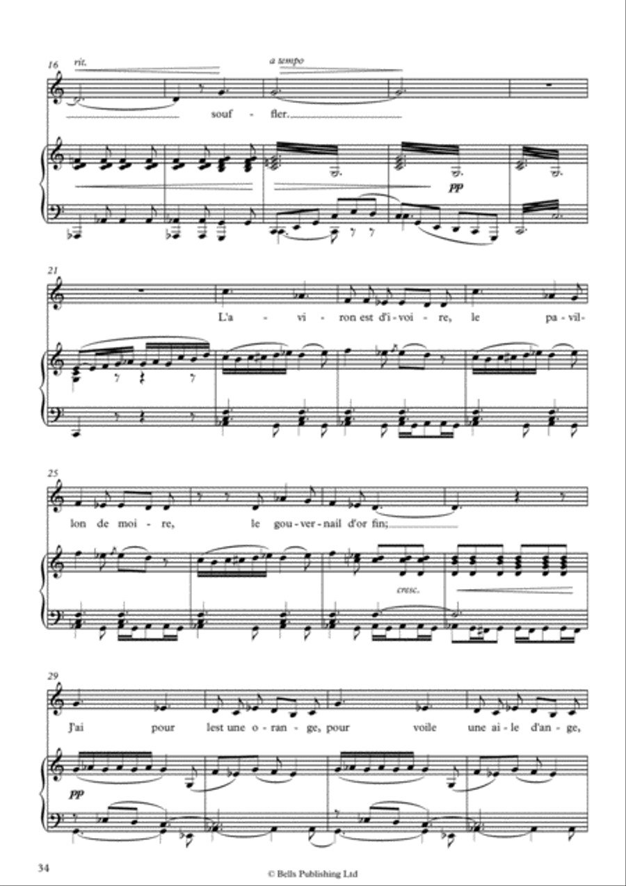 L'ile inconnue, Op. 7 No. 6 (C Major) Voice Solo scores gallery preview page 2
