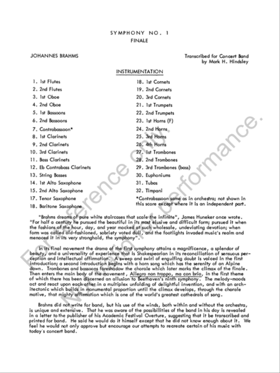 Symphony No. 1 Concert Band scores gallery preview page 3