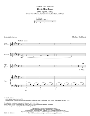 Gesù Bambino (The Infant Jesus) (Downloadable Full Score & Parts)