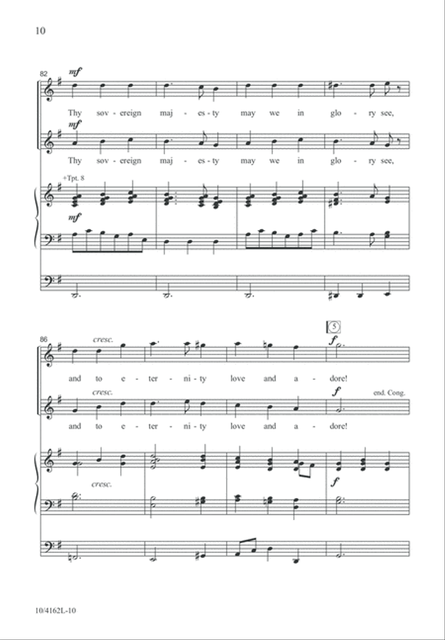 Come, Thou Almighty King 4-Part scores gallery preview page 10