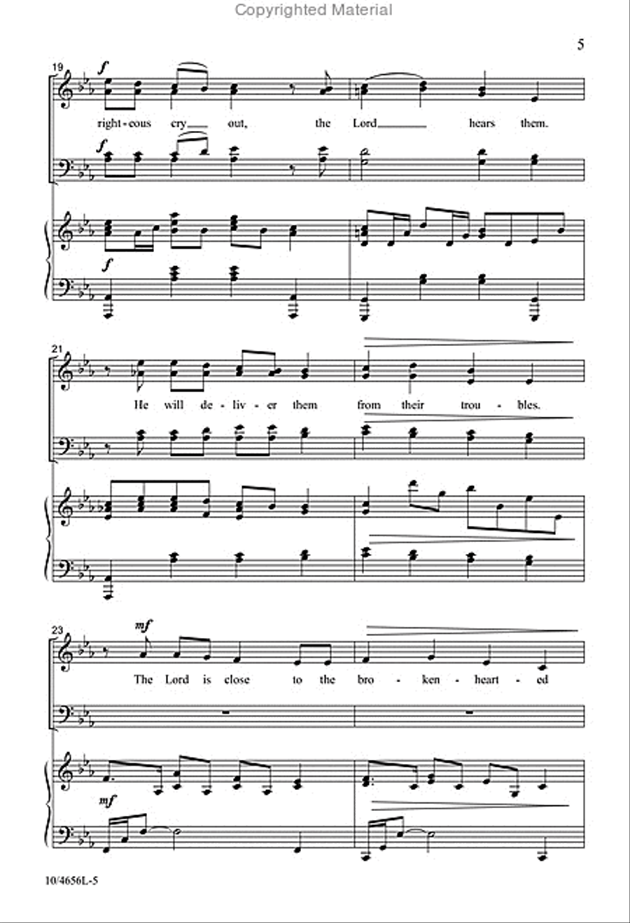 The Lord Is Listening 4-Part scores gallery preview page 5