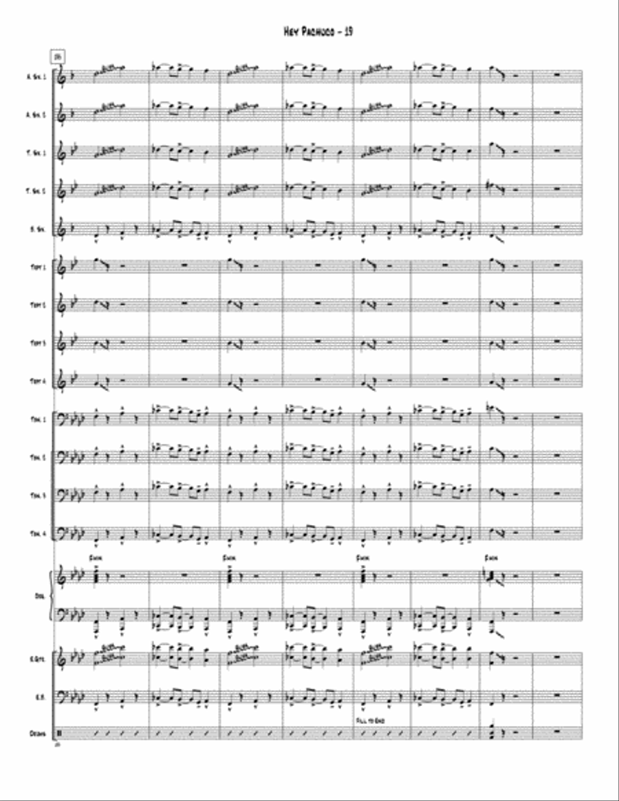 Hey Pachuco Jazz Ensemble scores gallery preview page 20
