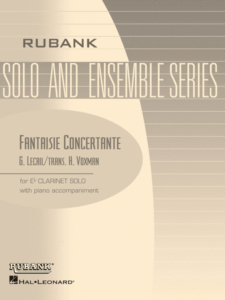 E Flat Clarinet Solos With Piano - Fantaisie Concertante