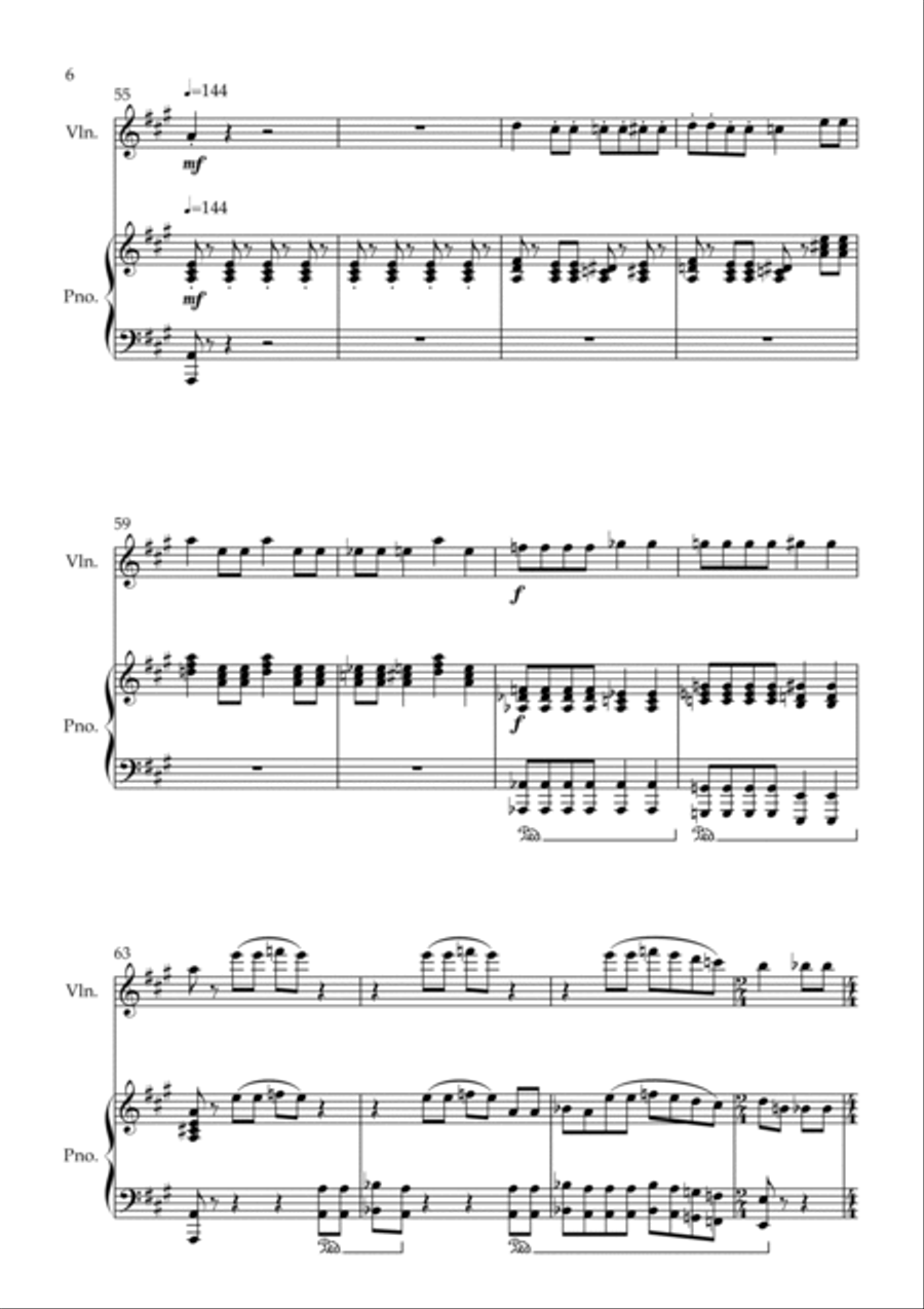 Bohemian Rhapsody Violin Solo scores gallery preview page 6