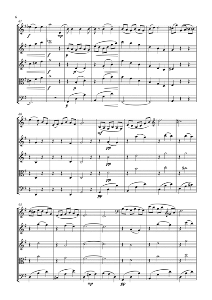 Valse Miniature arranged for double bass in orchestra tuning and string quartet/string orchestra. Valse Miniature arranged for double bass in orchestra tuning and string quartet/string orchestra. String Quartet scores gallery preview page 6