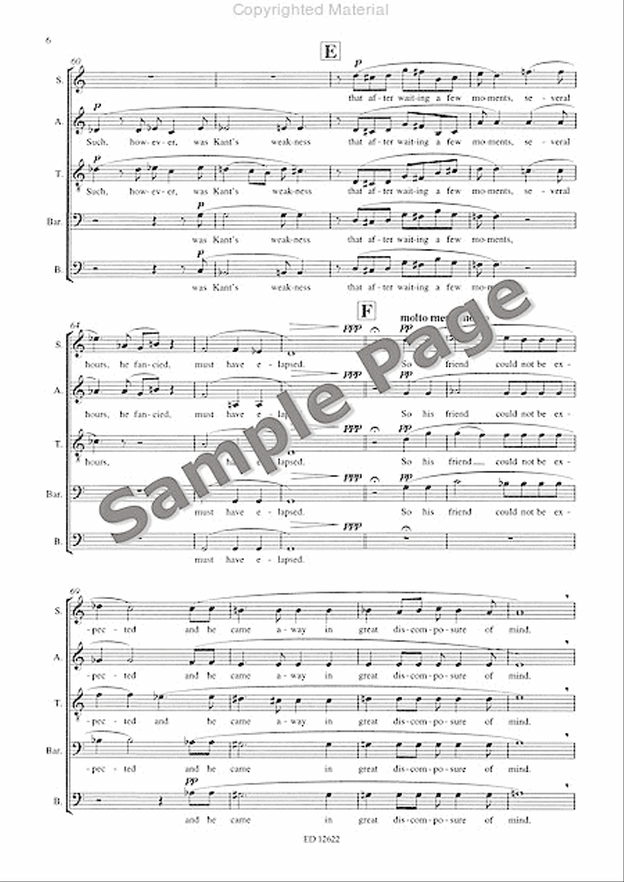 And So Ended Kant's Travelling in this World 4-Part scores gallery preview page 13