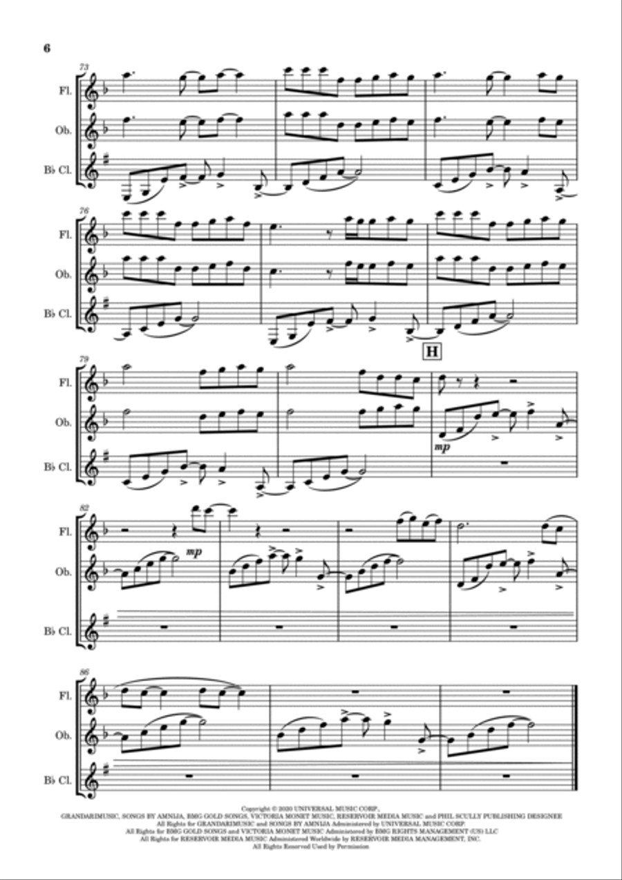Positions Woodwind Trio scores gallery preview page 6